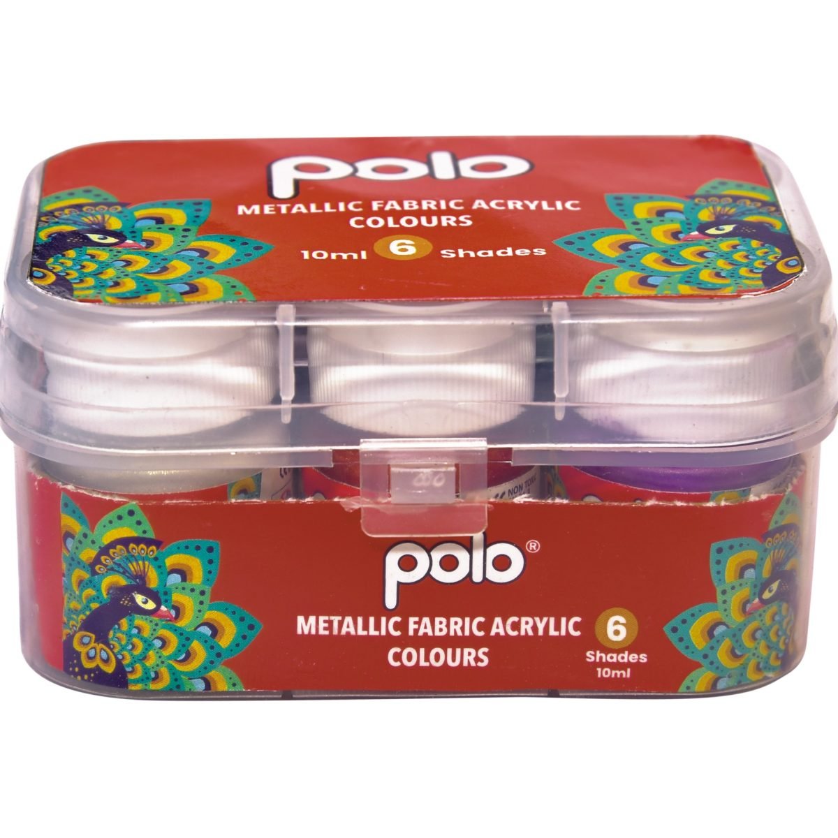 POLO FABRIC ACRYLIC COLOURS 15 ML x 10 col (Assorted ) Polo Colours