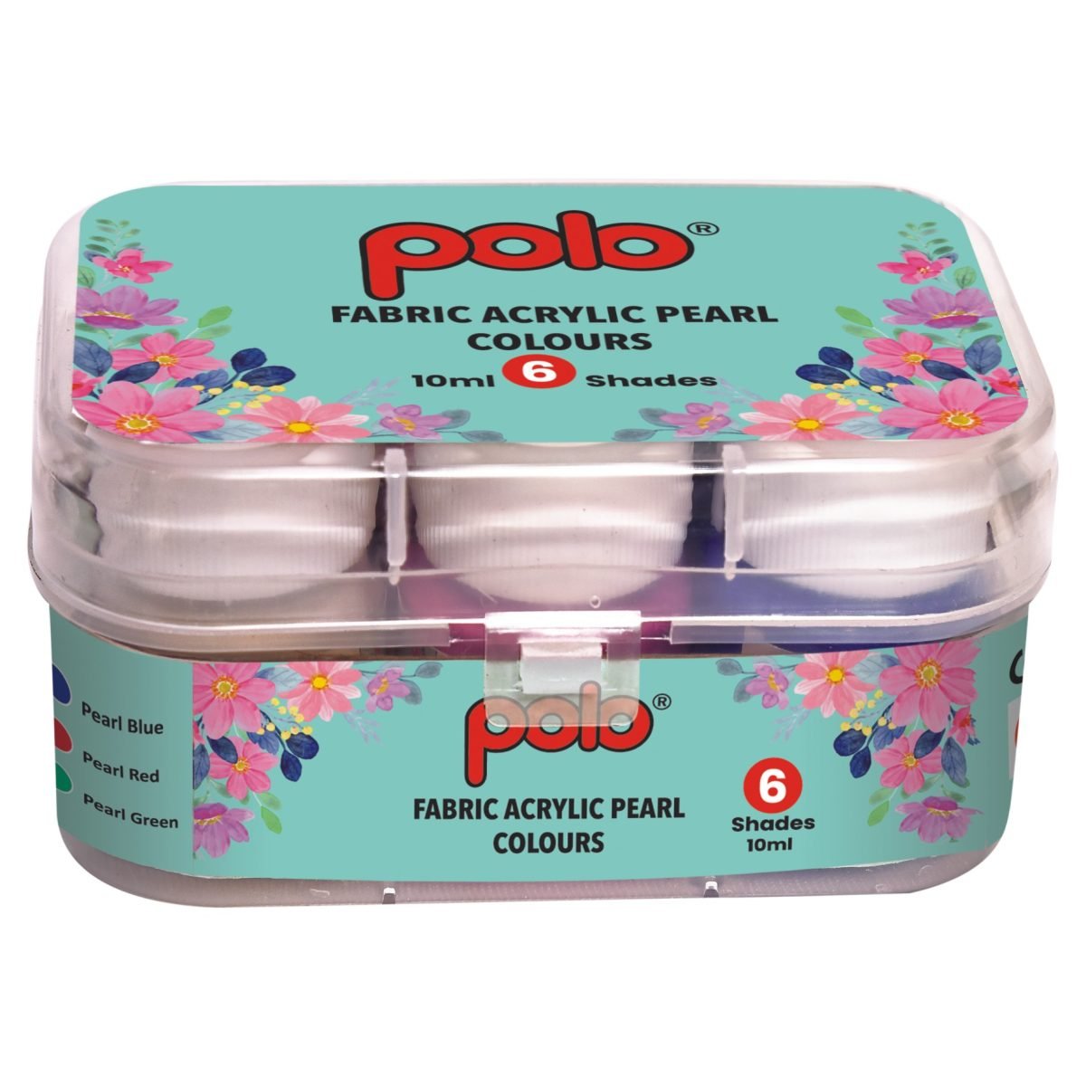 POLO FABRIC ACRYLIC COLOURS 15 ML x 10 col (Assorted ) Polo Colours